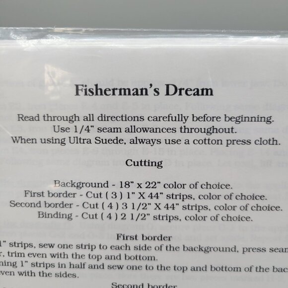 Fishermans Dream Quilt Pattern By Sunset Silhouette Designs 605 - Picture 5 of 5